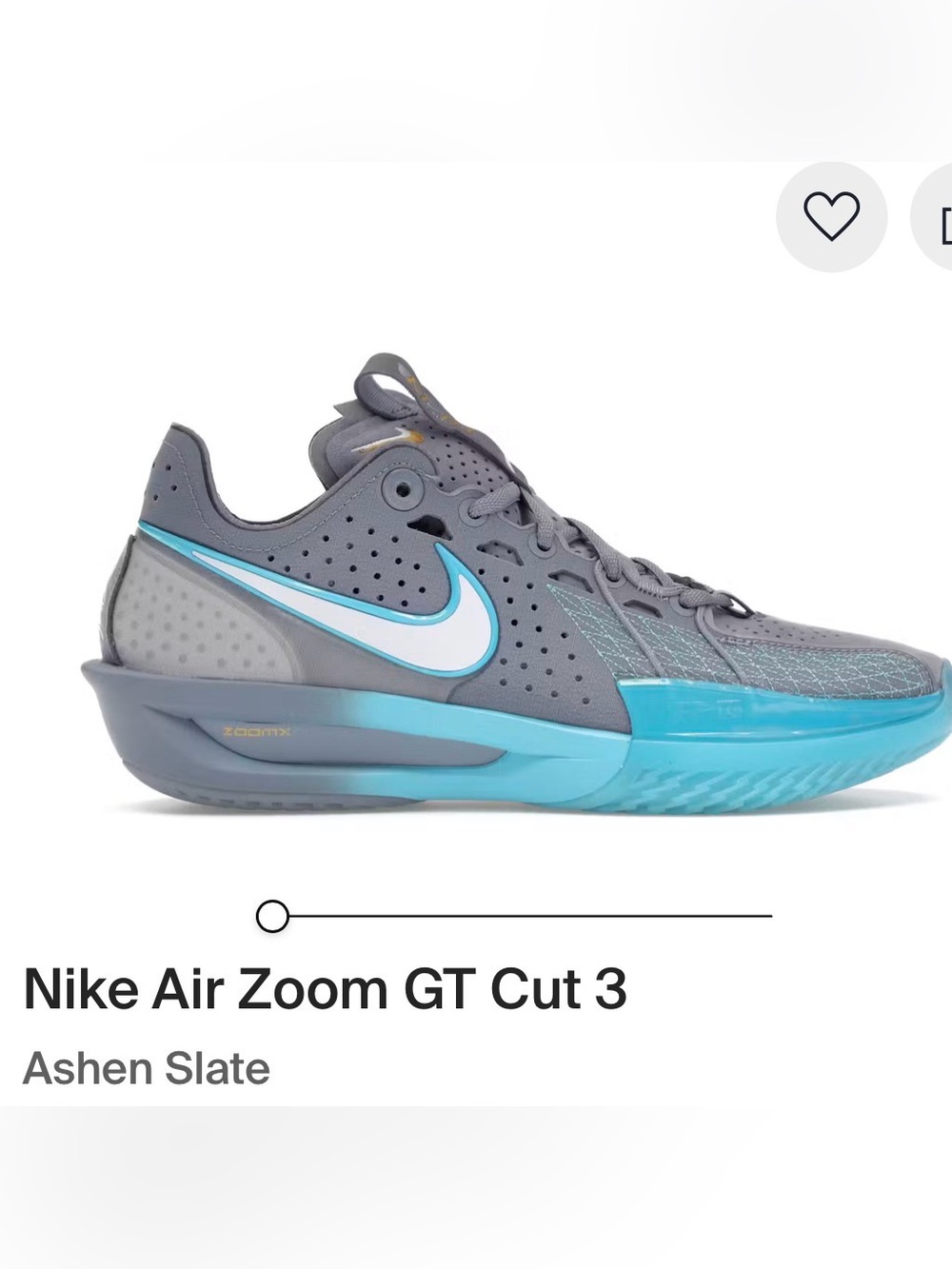 Nike Men’s Air Zoom GT Cut 3 — Ashen Slate